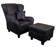 Ohrensessel mit Hocker