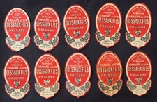 Set 10 alte Etiketten