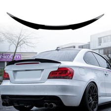 Für 2007-13 BMW E82 E88 1er Coupe Heckspoiler Flügel Lippe Schwarz Glänzend