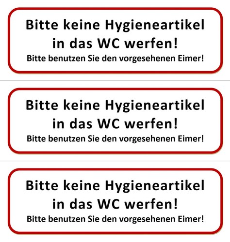 Klebeschild bitte - 3, x