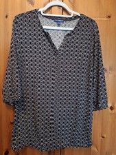 Blusen-Shirt schwarz-weiß