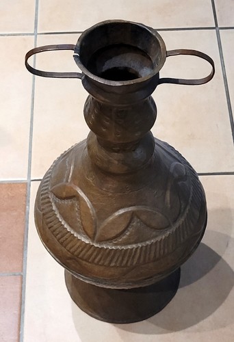 Bodenvase kupfer mit patina - bodenvase,