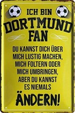 Blechschild Fußball Hier