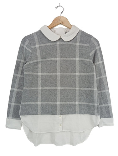 Helly langarm blusen hellgrau - langarm-blusen,
