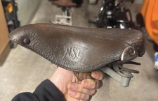 Original NSU Ledersattel Fahrrad Sattel Sitz Oldtimer Vorkrieg Retro SELTEN Top