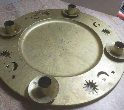 Teller mit kerzenhaltern zum - kerzenhaltern,