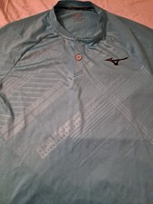 Tennis Set Hose/ Shirt Mizuno Gr. M Weiß/hellblau