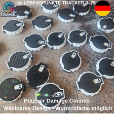 6x Damage Counter 0-79 | Wound