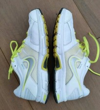 Nike Flywire Sneaker weiß Damen Gr.39 / US 8 neon-gelb Laufschuhe Turnschuhe 