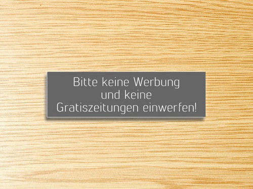 Briefkastenschild bitte - -,