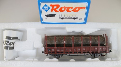 Roco rungenwagen mit holz - rungenwagen,