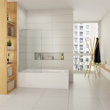 6mm 140cm ESG Nano Glas Badewannenaufsatz Glastrennwand auf Badewanne