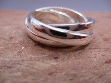 3 Ringe Spielring Rollring breit klassisch 925 Sterlingsilber Rg 60/20 ADK