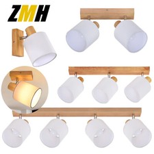 LED Decken Strahler Holz Wand Lampe Ess Zimmer Design Spot Leuchte schwenkbar