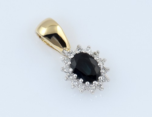 Anhänger saphir diamant - anhänger,