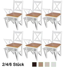 2x/4x/6x Esszimmerstühle Massivholz Küchenstühle Holzstuhl Esszimmer Stuhl Neu