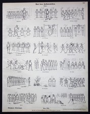 1880 Militaria Soldaten Armee Karikatur Münchener Bilderbogen Nr 755