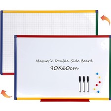 Whiteboard Kinder Magnettafel doppelseitig 90x60cm Wandmontage Schulmaterial ...