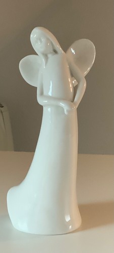 Porzellan figur engel weiß - engel,