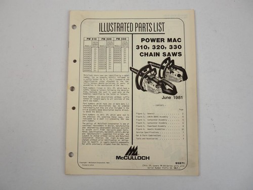 Mcculloch powermac 310 320 - mcculloch,