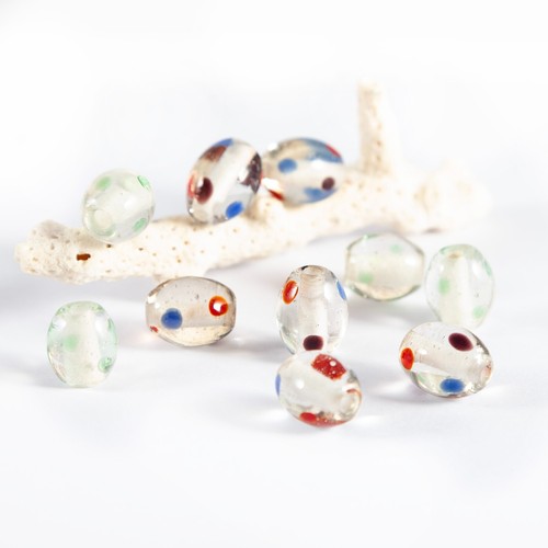 10x glasperlen indische glas - glasperlen,
