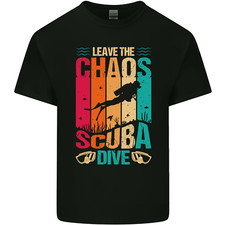 Verlassen Das Chaos Go Scuba Tauchen Diver Tauch Herren Baumwolle T-Shirt