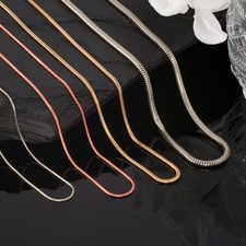 Edelstahl Schlangenkette Halskette Silber Rose Gold Anhänger Damen Herren