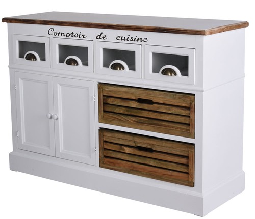 Schrank weiss tresen kommode - weiss,