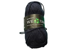Hobbii WE Yarn Recyceltes Baumwollgarn Schwarz 50g Baumwolle Strickgarn