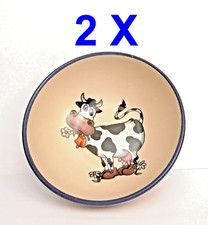 Lustige Kinder Schale Brei Müslischale Kuh 2er-Set Hof Handarbeit Geschenk-Idee