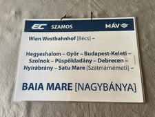 Zuglaufschild EC Szamos Wien