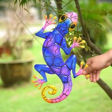 Metall Gecko Gartenfigur