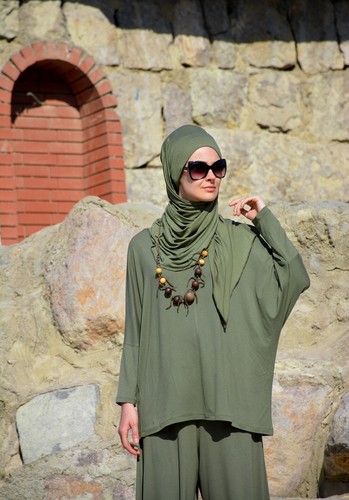 Tunika hijab kleid langer - kleid,