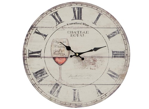 Wanduhr weinglas 34cm - wanduhr,