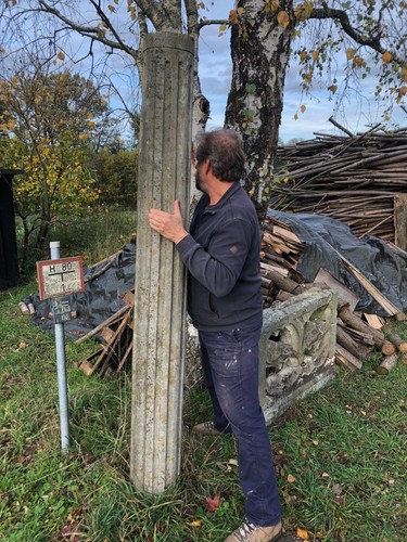 Kannelierte sandsteinsäule - kannelierte,