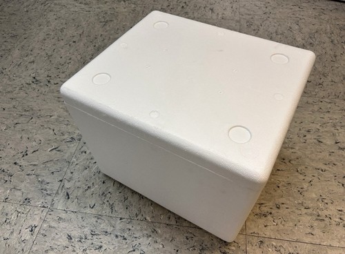 Weiße styroporbox - weiße,