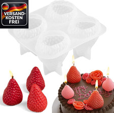 3D Erdbeere Kerzenform