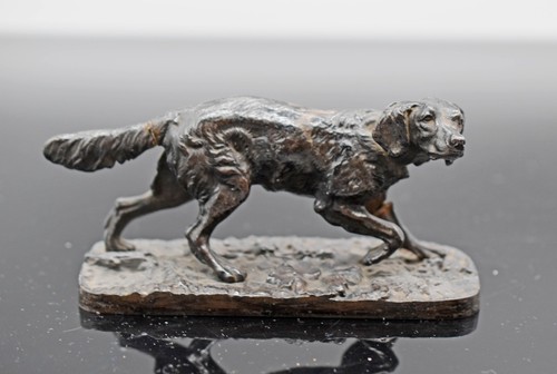 Alte bronze jagdhund - jagdhund, setter