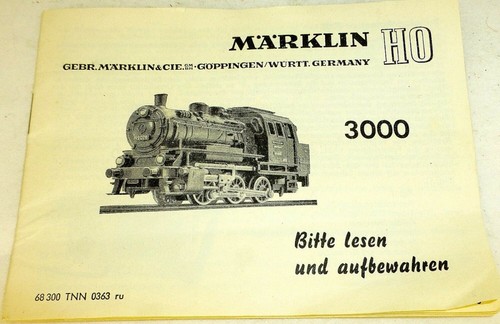 3000 märklin anleitung - 3000,