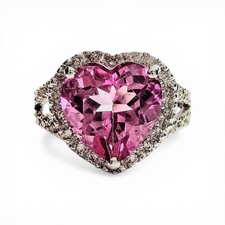 Ring 14 Karat Weißgold Rosa