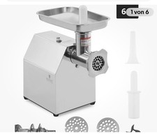 Fleischwolf Edelstahl Elektrisch 140Kg H Reverse Funktion 600Watt Metallgetriebe