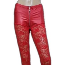 Spitze, Lederlook, Glanz