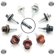 TrapezblechSchrauben Bohrschrauben Selbstbohrend RAL 4,8x35-100 mm Dach verzinkt