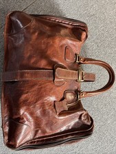 The Bridge Weekender/ Koffer Sehr Gut Cognac Leder