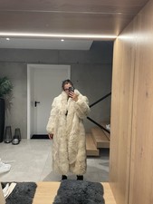 Echtpelz Blaufuchs Mantel Dick