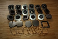 Merten Octocolor Steckdosen Blenden Wippen Rahmen SET in bronze Gebrauchsspuren