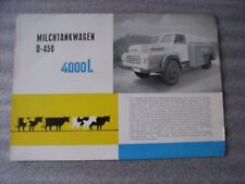 Csepel D-450 Milchtankwagen 4000 Liter Prospekt / Brochure, Deutsch