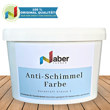 1 L  Antischimmelfarbe, Feuchtraumfarbe, Schimmelschutz, Weiss - MATT