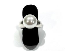 Ring mit Wachs Perle, 925/- Sterlingsilber, Gr. 54