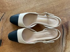 Konstantin Starke Sling Pumps Sling Backs 40 two tone beige schwarz NP 199.-